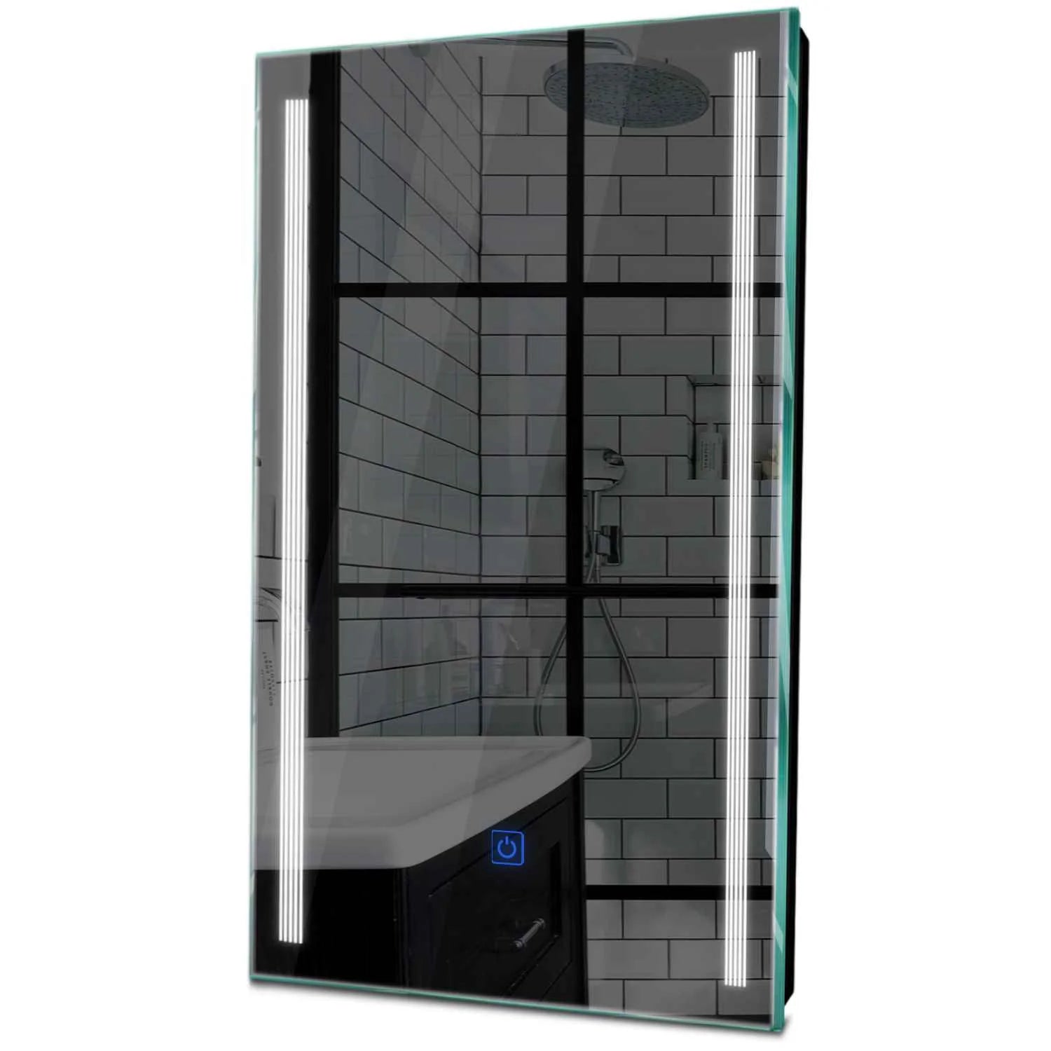 Oglinda LED verticala cu lumina LED rece Gama Minimal Model 7 cu buton touch - Reyze